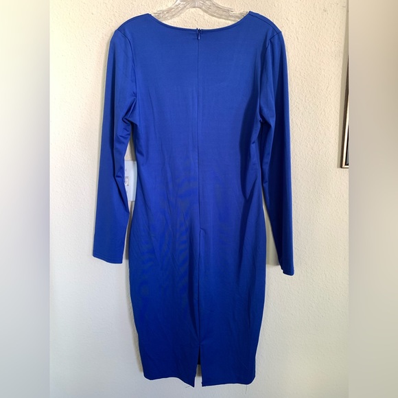 Long Sleeve Square Neck Bodycon Midi Dress - Picture 5 of 14